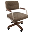 Pemberley Row Upholstered Beige Dining Chair Swivel Adjustable American Size