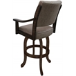 Pemberly Row Solid Wood Bar Stool on Melina Base in Beige and Brown