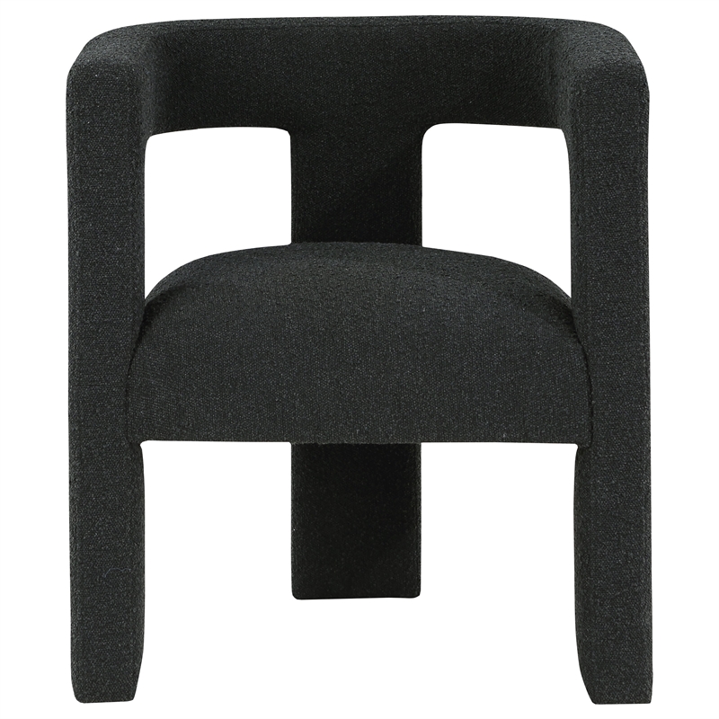 Pemberly Row Modern Fabric Upholstered Accent Side Chair Black