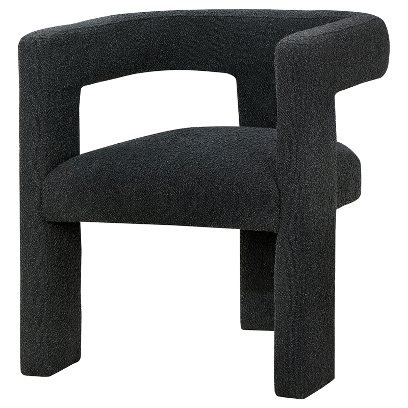 Pemberly Row Modern Fabric Upholstered Accent Side Chair Black