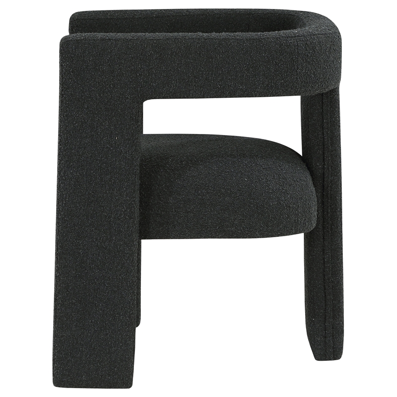 Pemberly Row Modern Fabric Upholstered Accent Side Chair Black