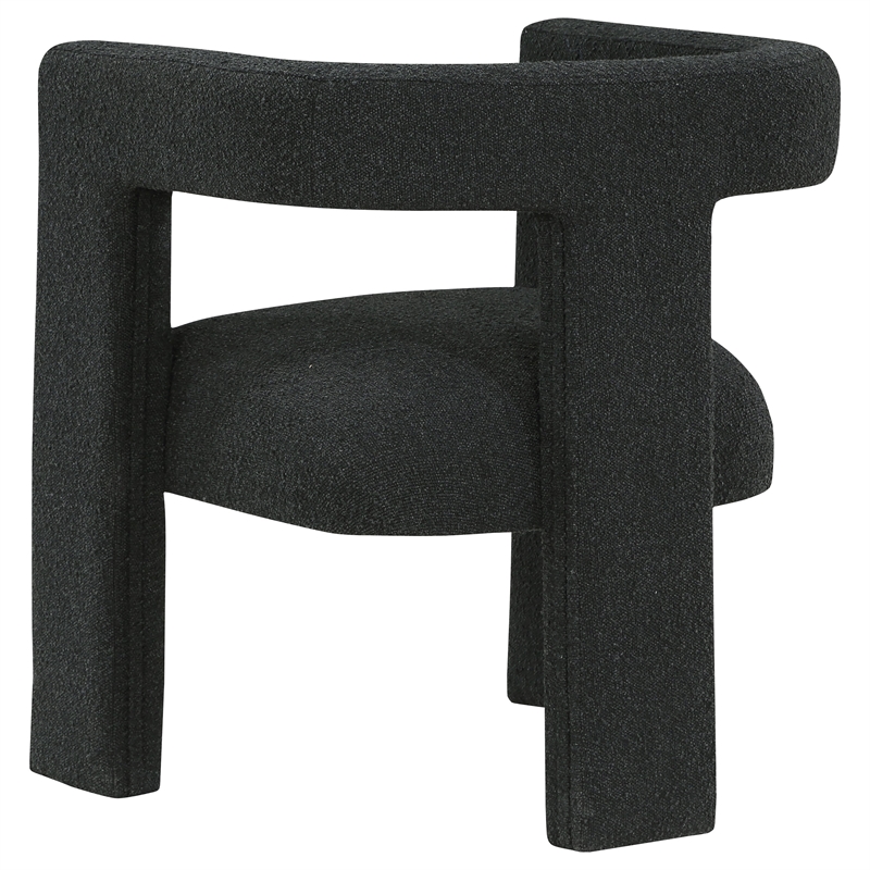Pemberly Row Modern Fabric Upholstered Accent Side Chair Black