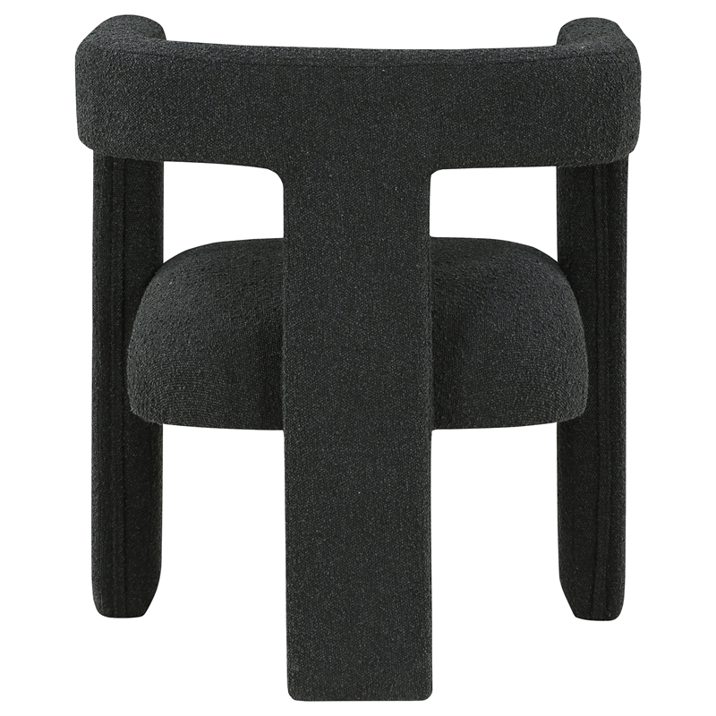 Pemberly Row Modern Fabric Upholstered Accent Side Chair Black
