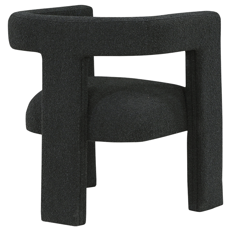 Pemberly Row Modern Fabric Upholstered Accent Side Chair Black