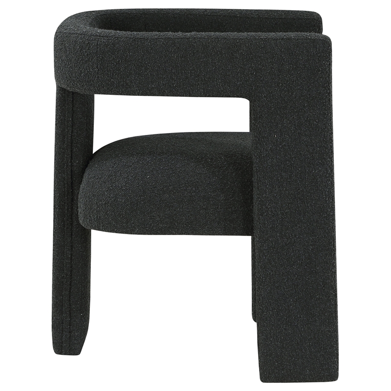 Pemberly Row Modern Fabric Upholstered Accent Side Chair Black