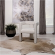 Pemberly Row Modern Fabric Upholstered Accent Side Chair White