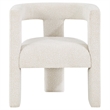 Pemberly Row Modern Fabric Upholstered Accent Side Chair White