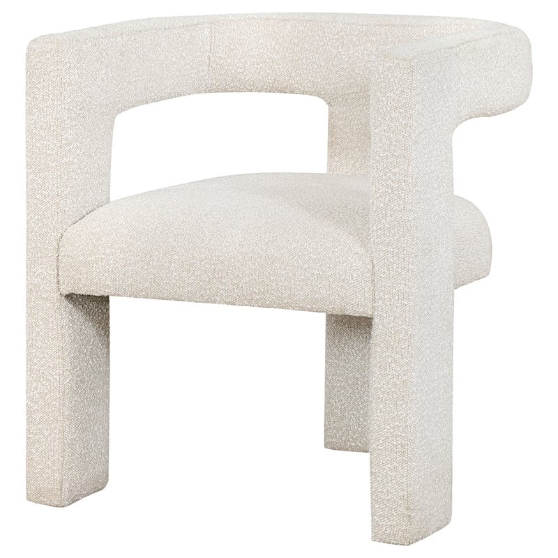 Pemberly Row Modern Fabric Upholstered Accent Side Chair White