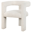 Pemberly Row Modern Fabric Upholstered Accent Side Chair White