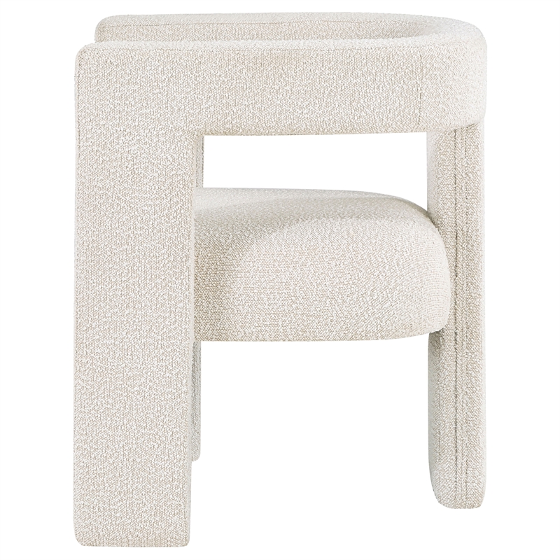 Pemberly Row Modern Fabric Upholstered Accent Side Chair White