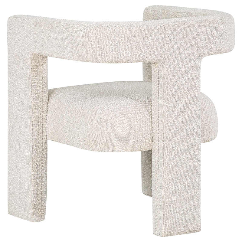 Pemberly Row Modern Fabric Upholstered Accent Side Chair White