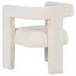 Pemberly Row Modern Fabric Upholstered Accent Side Chair White