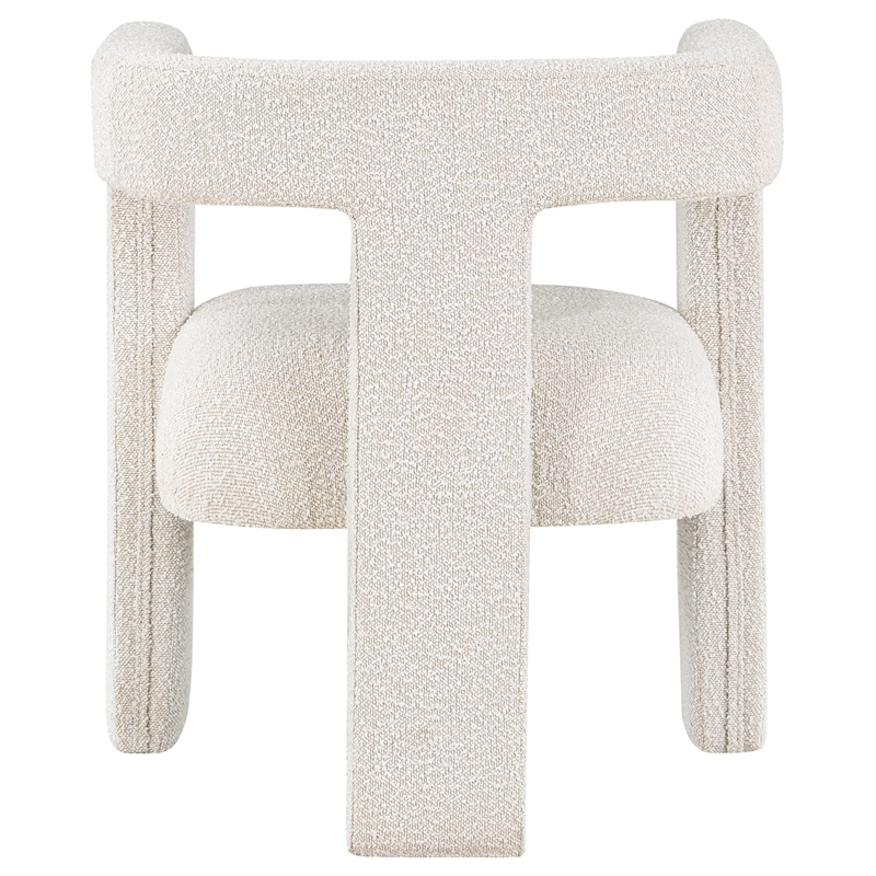 Pemberly Row Modern Fabric Upholstered Accent Side Chair White