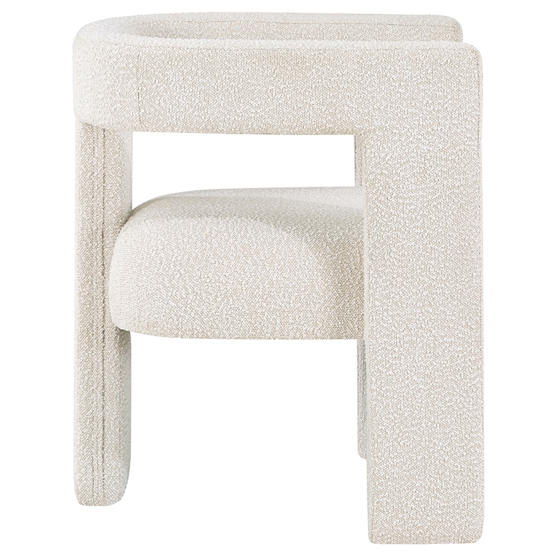 Pemberly Row Modern Fabric Upholstered Accent Side Chair White