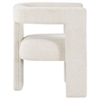 Pemberly Row Modern Fabric Upholstered Accent Side Chair White