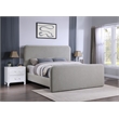 Pemberly Row Modern Fabric Upholstered Queen Platform Bed Gray