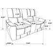 Pemberly Row 2-piece Faux Leather Power Reclining Sofa Set Saddle Brown