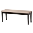 Pemberly Row Sand Fabric and Walnut Brown Wood 6-Piece Dining Set