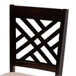 Pemberly Row Sand Fabric and Walnut Brown Wood 6-Piece Dining Set