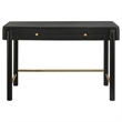 Pemberly Row Coastal 2-drawer Wood Vanity Desk Makeup Table Black