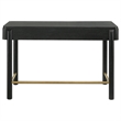 Pemberly Row Coastal 2-drawer Wood Vanity Desk Makeup Table Black