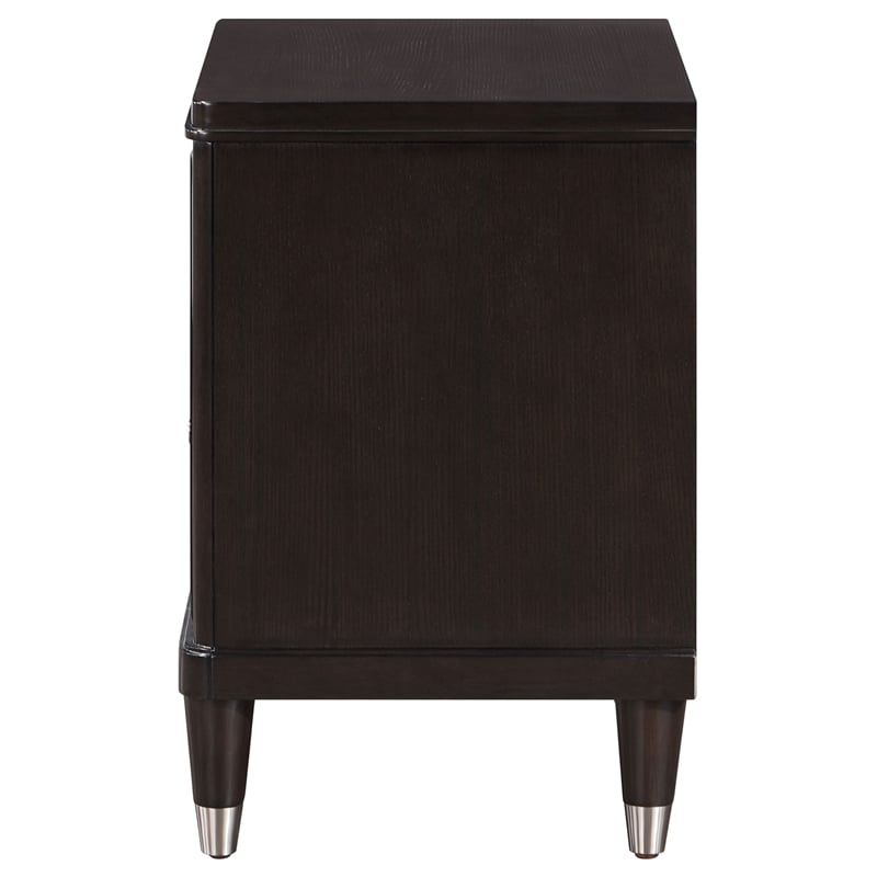 Pemberly Row Mid-Century 2-drawer Wood Nightstand Bedside Table Brown
