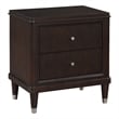 Pemberly Row Mid-Century 2-drawer Wood Nightstand Bedside Table Brown