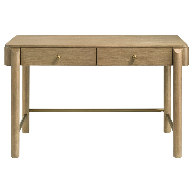Pemberly Row 2-drawer Wood Vanity Desk Makeup Table Sand Wash