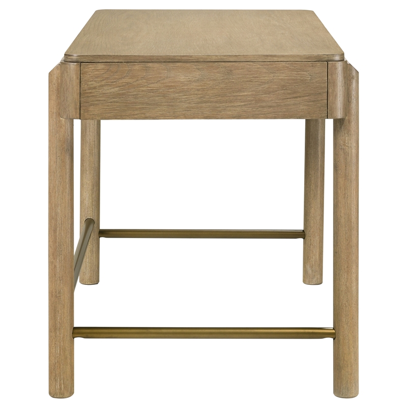 Pemberly Row 2-drawer Wood Vanity Desk Makeup Table Sand Wash