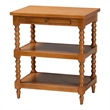 Pemberly Row Retro-Modern Walnut Brown Finished Wood End Table