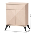 Pemberly Row Light Brown and Black Wood 2-Door Sideboard Buffet
