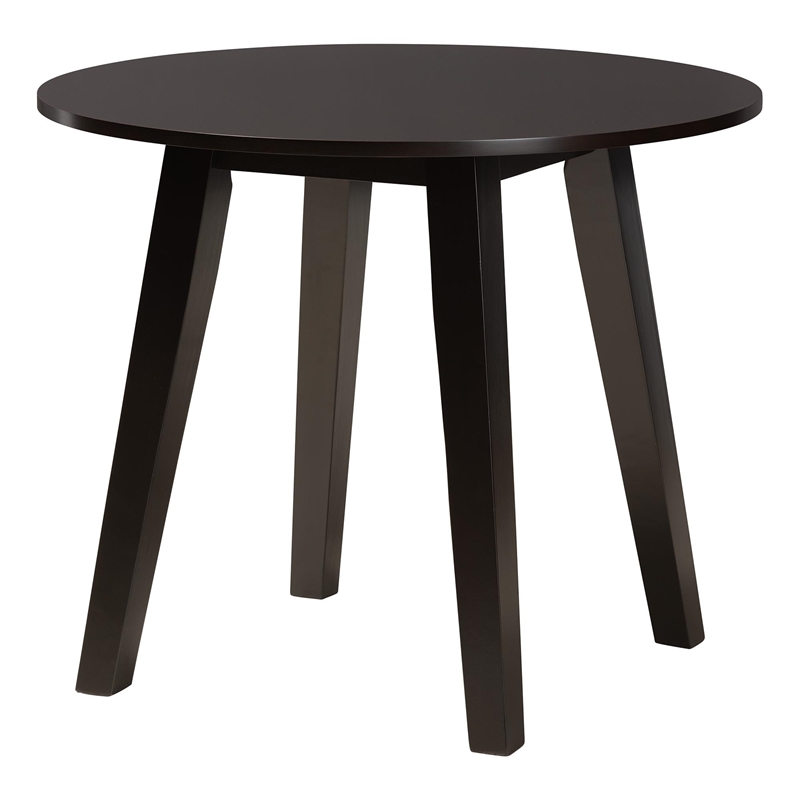 Pemberly Row Gray Fabric and Dark Brown Wood 5-Piece Dining Set