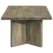 Pemberly Row Farmhouse Rectangular Solid Wood Coffee Table Mango Brown