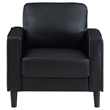 Pemberly Row 3-piece Upholstered Track Arm Faux Leather Sofa Set Black