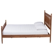 Pemberly Row Walnut Brown Finished Wood Queen Size Platform Bed