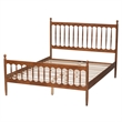 Pemberly Row Walnut Brown Finished Wood Queen Size Platform Bed