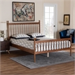 Pemberly Row Walnut Brown Finished Wood Queen Size Platform Bed