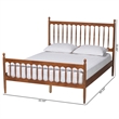 Pemberly Row Walnut Brown Finished Wood Queen Size Platform Bed