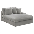 Pemberly Row Fabric Upholstered Reversible Sectional Sofa Set Gray