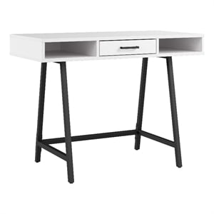 Pemberly Row 40&quotW Writing Desk in Pure White Oak - Engineered Wood