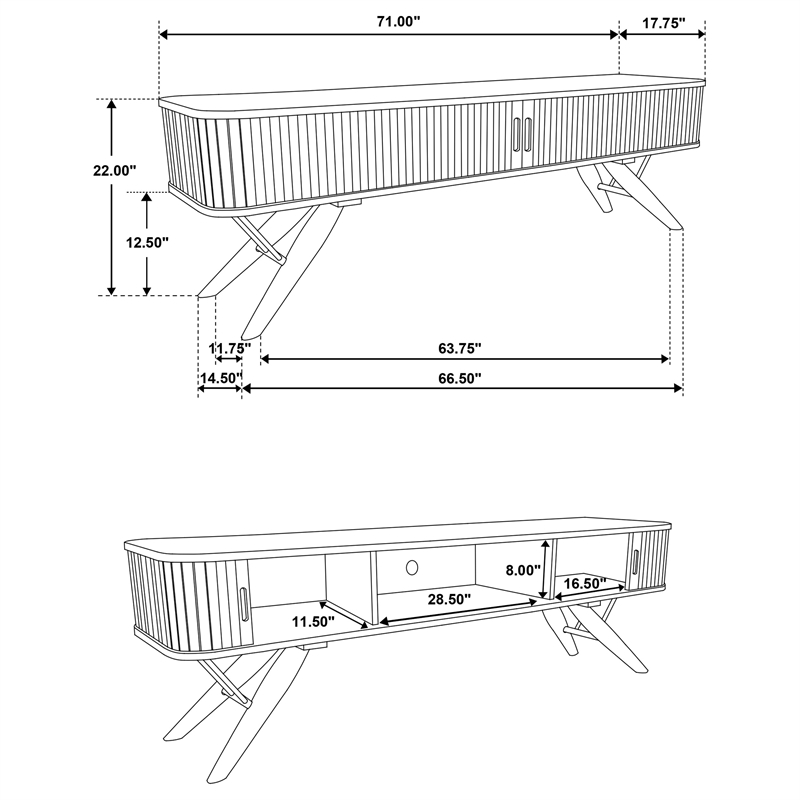 Pemberly Row Rectangular Wood 71