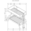 Pemberly Row Wood Twin Over Twin Bunk Bed Van Courtland Blue and Natural