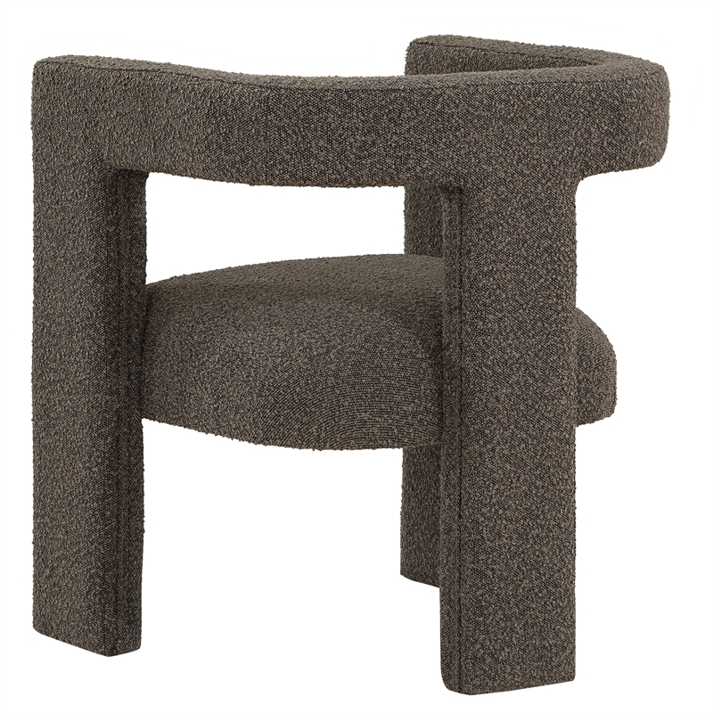 Pemberly Row Modern Fabric Upholstered Accent Side Chair Chocolate Brown