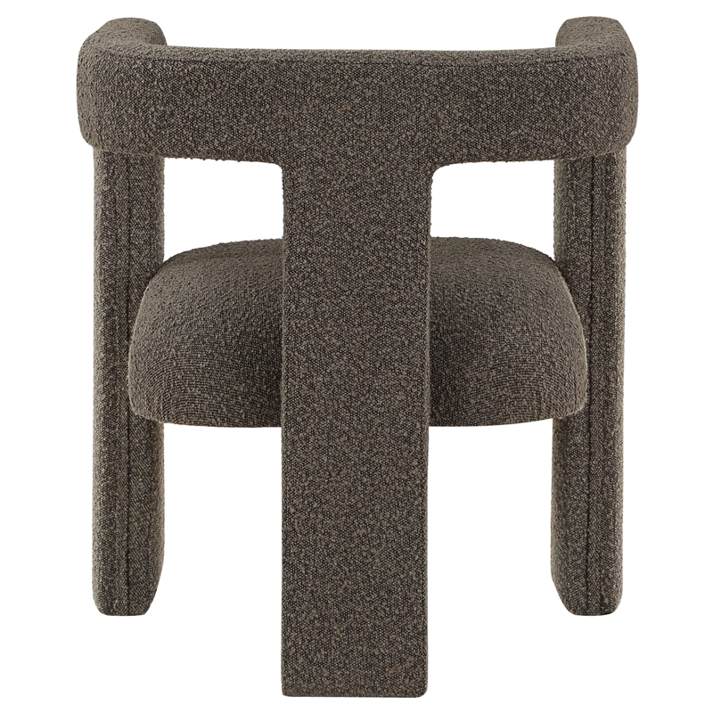 Pemberly Row Modern Fabric Upholstered Accent Side Chair Chocolate Brown