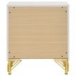 Pemberly Row Modern 2-drawer Wood Nightstand Bedside Table White and Gold