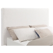 Pemberly Row Transitional Fabric Upholstered Eastern King Platform Bed Cream