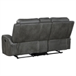 Pemberly Row 2-piece Faux Leather Upholstered Motion Reclining Sofa Set Gray