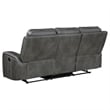 Pemberly Row 3-piece Faux Leather Upholstered Motion Reclining Sofa Set Gray