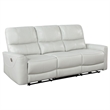 Pemberly Row 2-piece Faux Leather Power Reclining Sofa Set Ivory