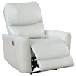 Pemberley Row Faux Leather Ivory Recliner Chair Rectangular Power Recline 39.75